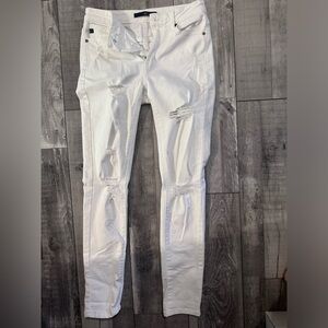 Kancan high rise white distressed skinny jean.  Size 26